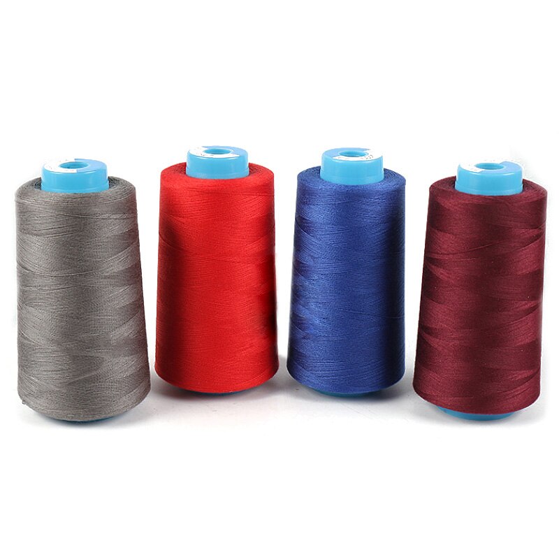 3500m yards overlock naaimachine lijn meter cones zwart wit naaigaren industrieel polyester garen