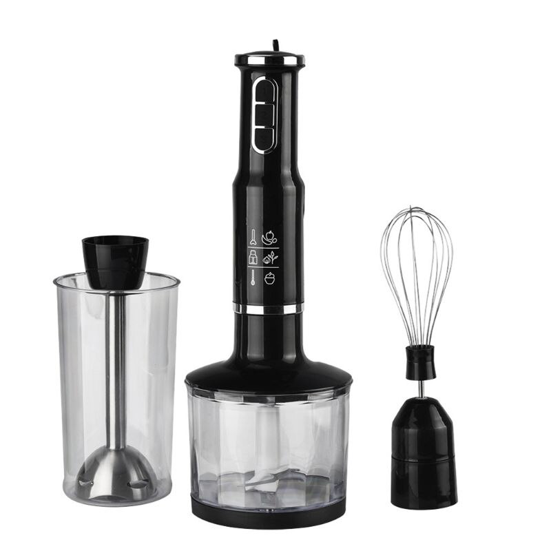 4 in 1 Multi-Purpose Immersion Blender 3-Speed Hand Blender with Leaf Stainless