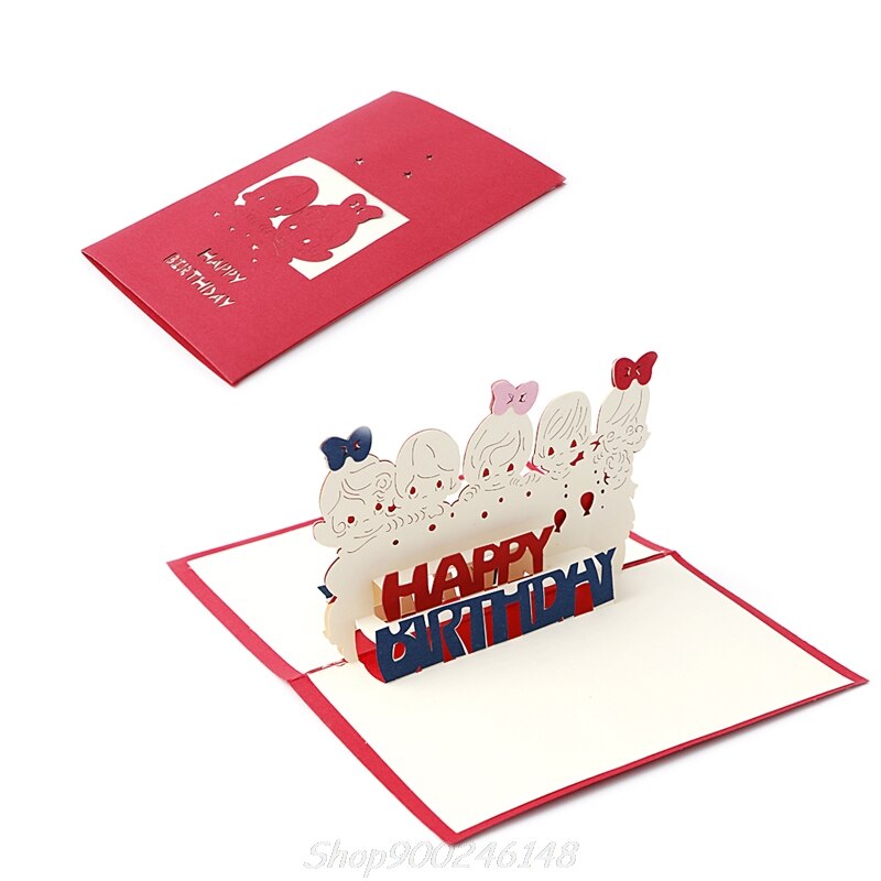 25 Styles 3D Pop UP Greeting Card Cat Box Animal Christmas Thanksgiving Birthday Handmade Jy16 20: 12