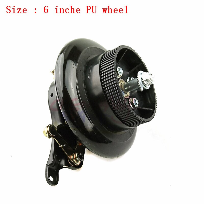 Rueda de PU de 6 pulgadas para patinete eléctrico, rueda de 140mm, Fácil plegado, patinete eléctrico, bicicleta, parte delantera y trasera para niños: Rear wheel