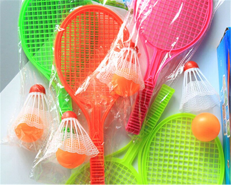 1 Paar Novelty Badminton Tennis Set Racket Ouder-Kind Sport Educatief Speelgoed Baby Sport Kid Baby Outdoor sport Willekeurige