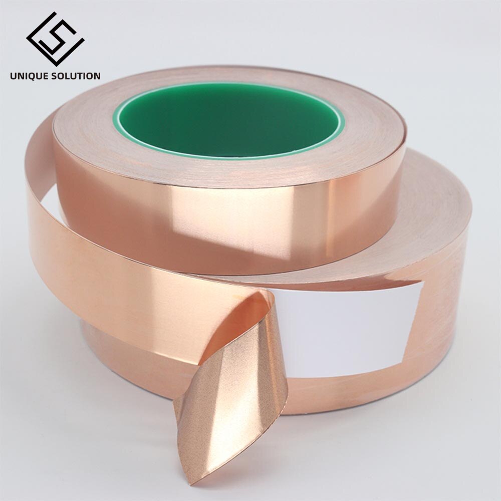 3~50mm *20M Double Sided Conduct Copper Foil Tape Mask Electromagnetic Shielding double side conductive copper foil tape