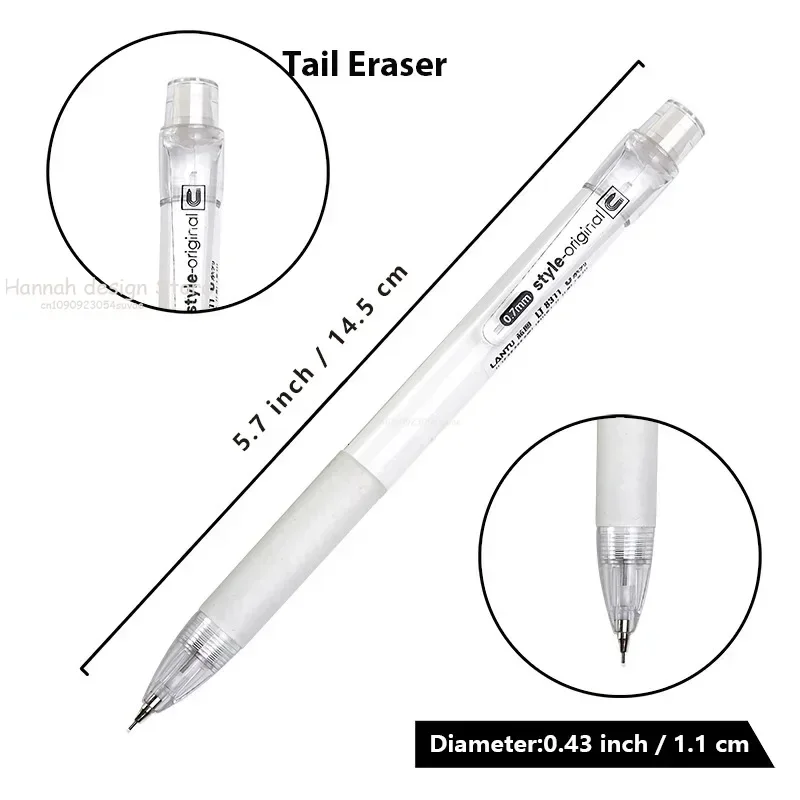 Lápices Mecánicos - Punta de Escritura 0.5mm y 0.7mm - Cuerpo de Plástico - Material Escolar Oficina
