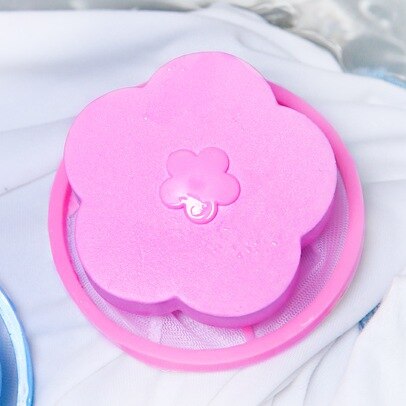 Hair Removal Catcher Filter Mesh Cleaning Balls Bag Dirty Fiber Collector Filter for Washing Machine Filter Laundry Balls Discs: Pink