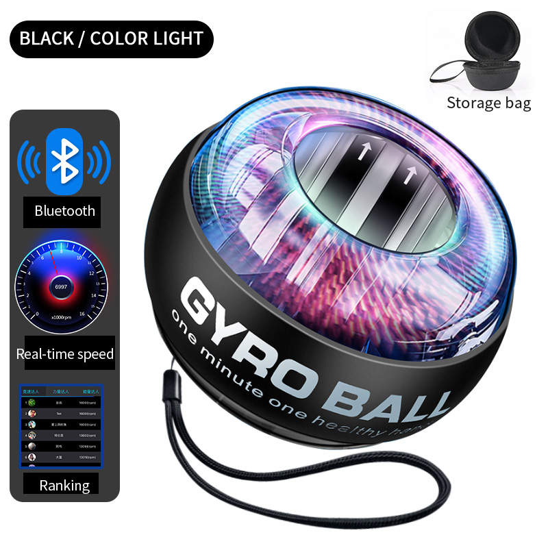 LED wrist ball muscle strength training gyroscope power ball intensifier arm exerciser power ball home gym workout fitness equip