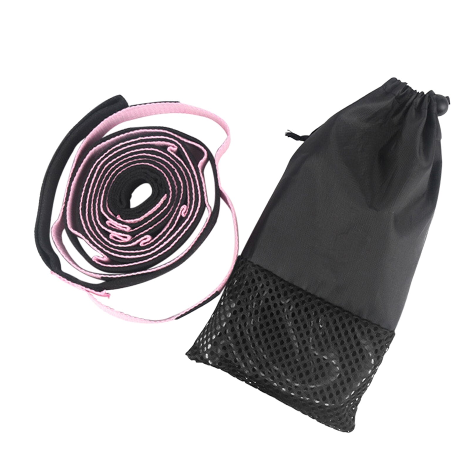 Men Women Home Gym Fitness Practical Yoga Stretch Belt Exercise Leg Loss Weight Training Ligament Physical Therapy Indoor Sports: Pink