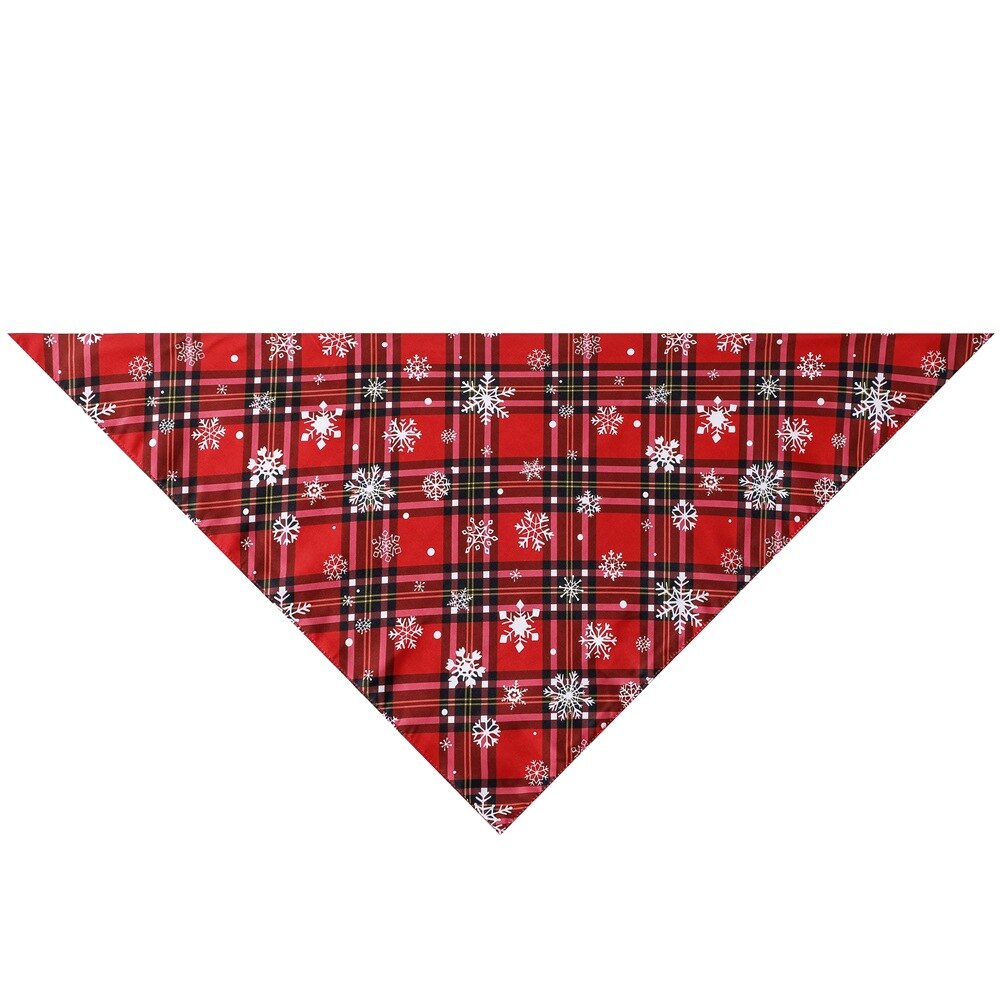 Kerst Plaid Hond Bandana Klassieke Plaid Sneeuwvlok Pet Driehoekige Slabbetjes Sjaal Huisdieren Beauty Accessoires Kraag