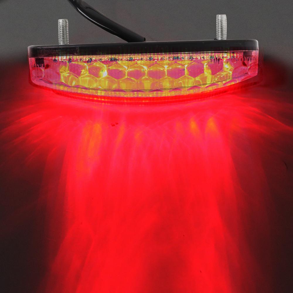 LED Rear Lights Motorcycle Lighting Moto Tail Brake Light Indicator Lamp For ATV Quad Kart Universal Cafe Racer Red