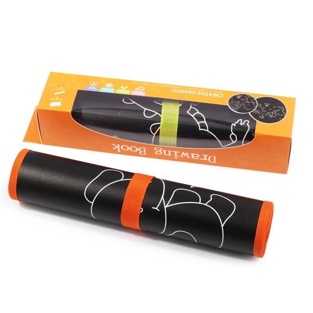 Portable Soft Chalk Board Drawing Book Animal Marine Life Coloring Book DIY Blackboard Painting Drawing Board with Chalk