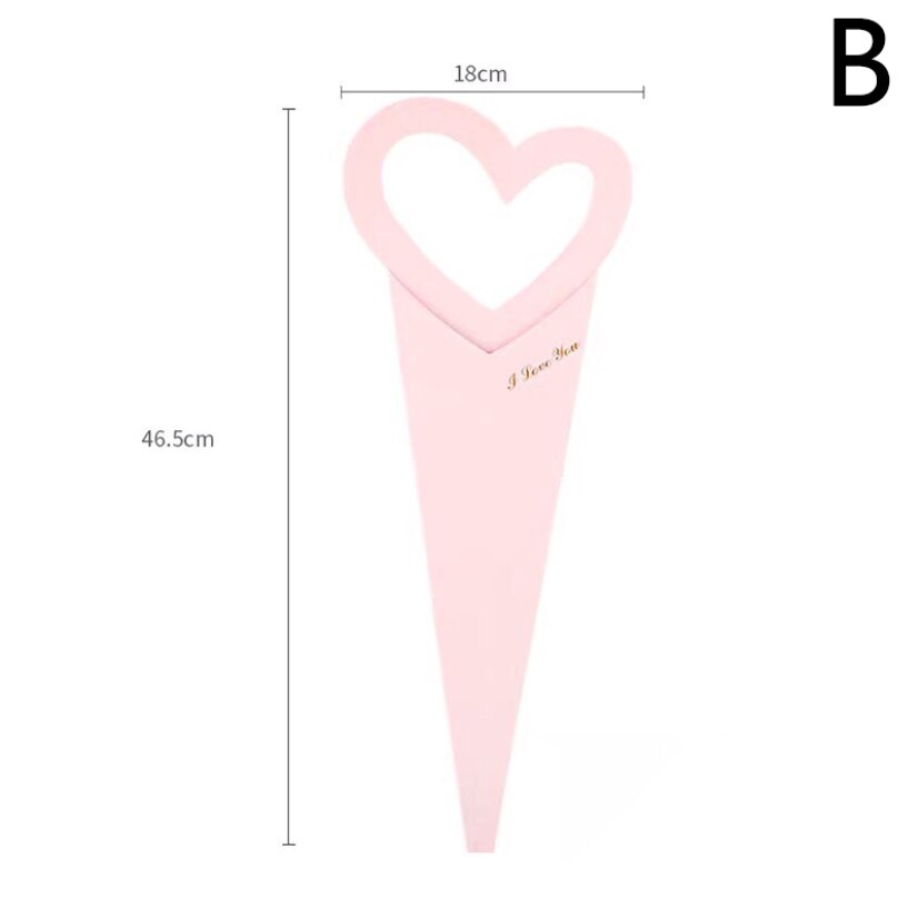 Flower Packing Box Love Portable Rose Arrangement Box Paper Bags For Packaging Single Bunch Romantic Decorate Desktop: Pink