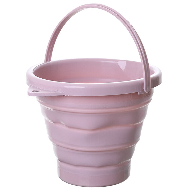 Portable folding barrels plastic bucket outdoor car wash fishing trip household multi-functional household cleaning barrel