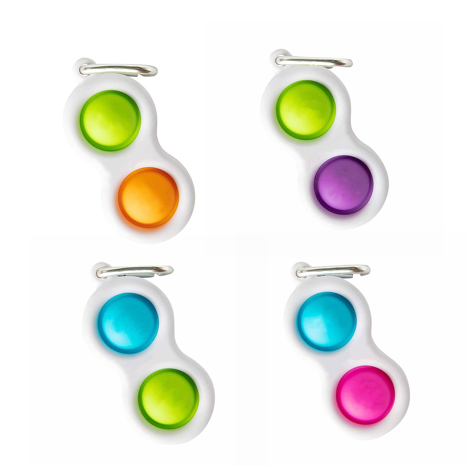 Montessori Fidget Toy Baby Early Education Finger Exercise Reliever Toys Push Keyring Montessori Fidget Toys For Adult D08: S