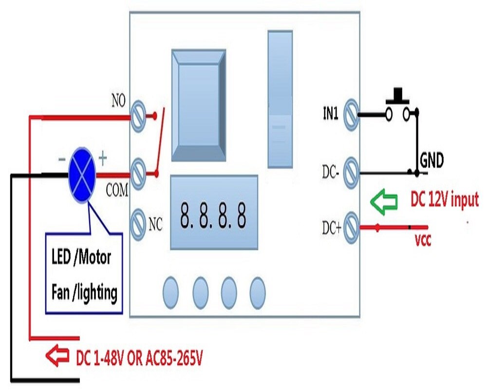 DC 5V 12V 24V Multifunktions Verzögerung Relais Zeit Schalter Drehen auf/aus PLC