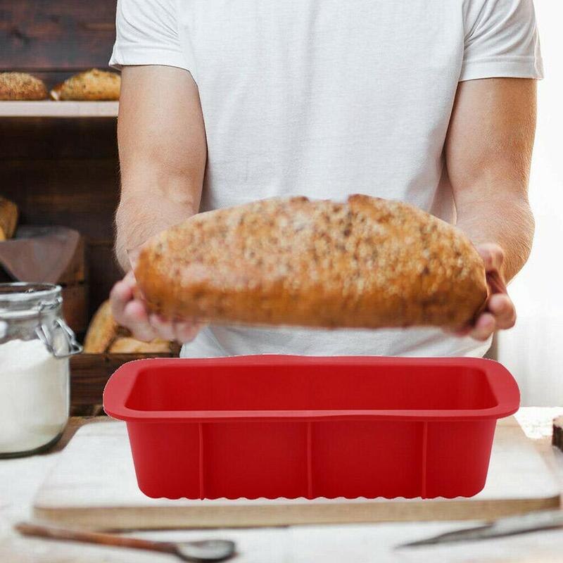 Grote Siliconen Rechthoek Non Stick Brood Cakevorm Bakvormen Bakken Pan Oven Non-stick Bakvorm Keuken Opslag levert