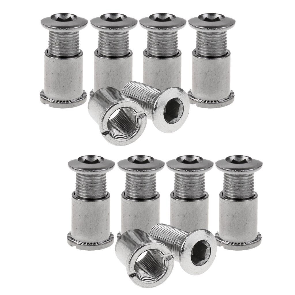 10 Pairs Stainless Steel Crankset Bolts Chainring Bolts Chainwheel Bolts