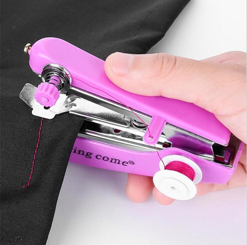 Mini Handheld Sewing Machine Manual Simple Operation Small Sewing Machine Home Travel Embroidery Manual Portable Mini Sewing