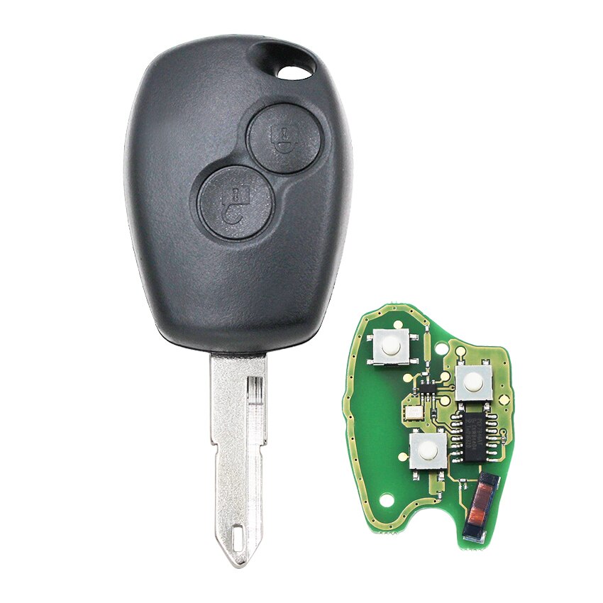 Clé télécommande à 2 boutons, 433MHz, transpondeur ID46 PCF7946AT, pour Renault Modus, Clio 3, Twingo et DACIA DACIA Logan, Sandero