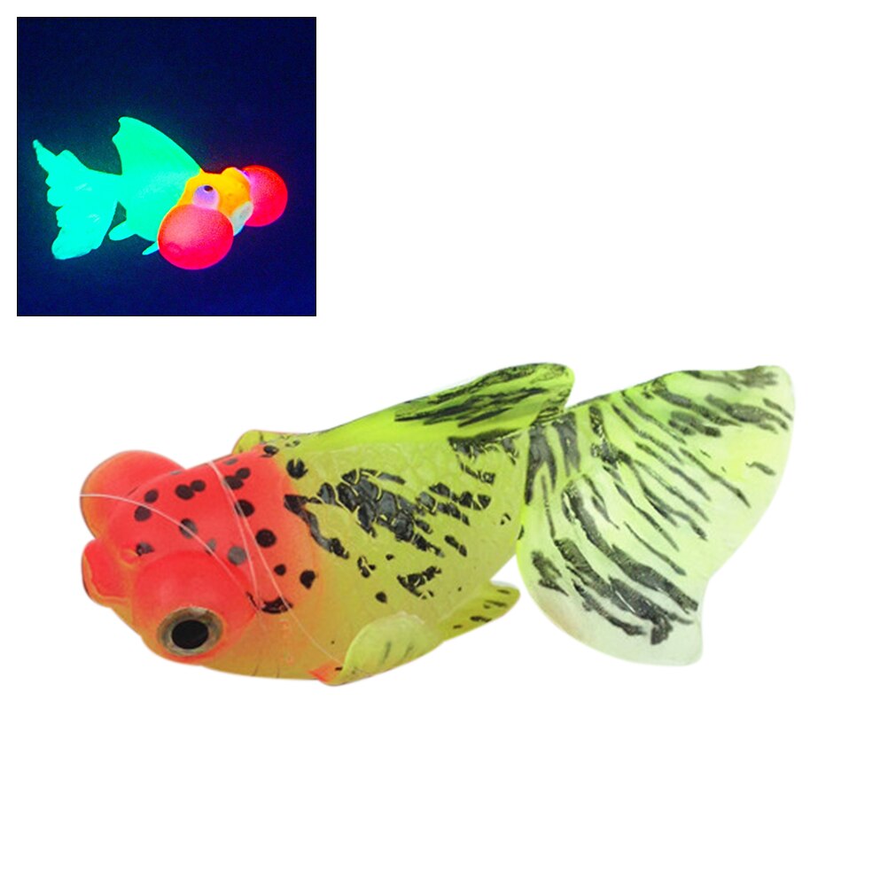 Artificial Fish Tank Aquarium Decoration Glow In The Dark Silicone Fish Tank Ornament Goldfish Aquarium Decor Supplies: 3