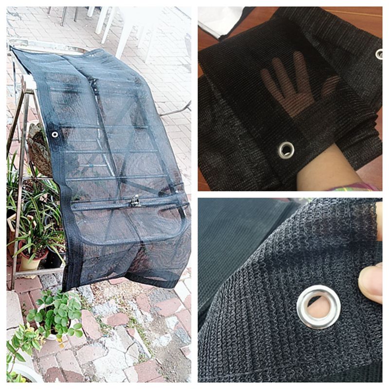 1M Wide Black Sun Shade Net Outdoor Garden Sunscreen Sunblock Shading Net Balcony Courtyard Orchid Succulent Sun Shelter