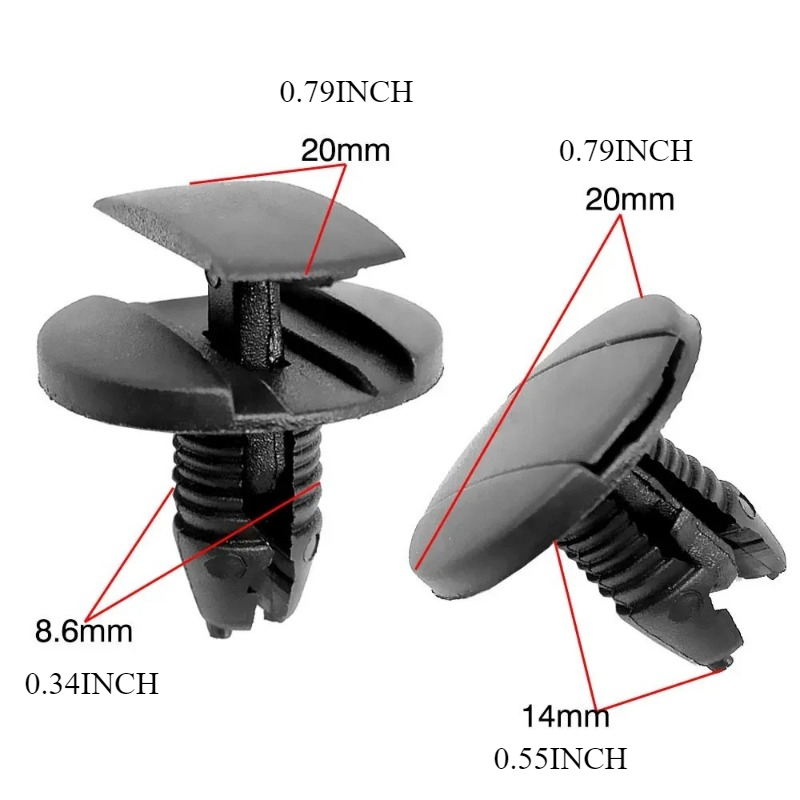 20szt Samochodowe klipsy mocujące nadkola pasujące do Peugeot Citroen Klamra zderzaka Nit Błotnik