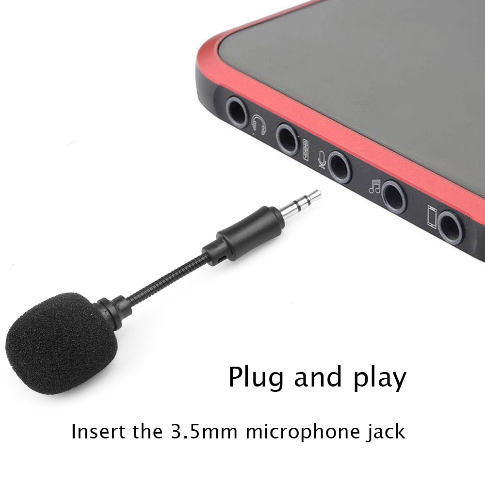 Kebidu Draagbare Mini Microfoon 3.5Mm Aux Mono/ Stereo/ 4 Pole Voor Mobiele Telefoon Computer Laptop Pc Opname thuisgebruik