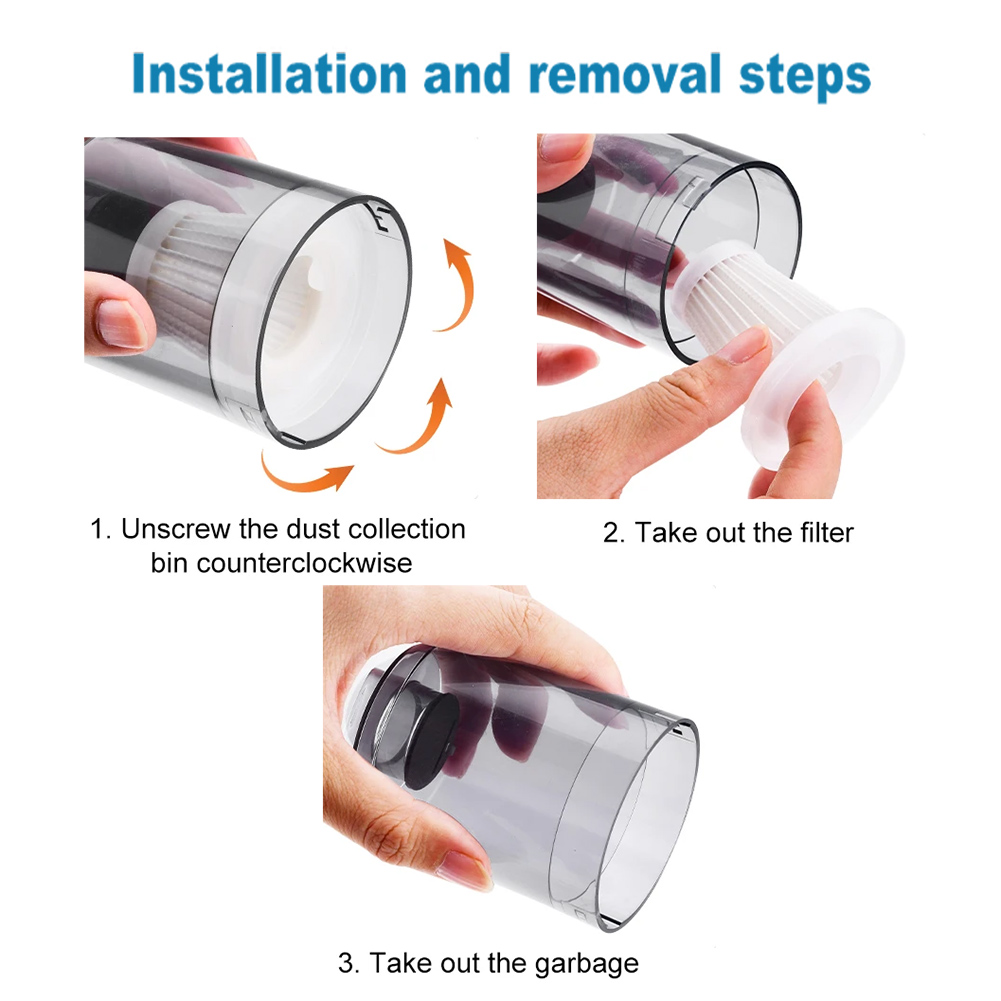 2/3/5 Stuks Auto Stofzuiger Filter Draadloze Stofzuiger Wasbaar Filter Handheld Stofzuiger Accessoires