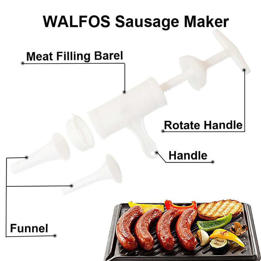 Hushållskorvfyllare fyllning fläsk fårkött tarmar maker tryck ut korv sprutor socker kött filler för vinterfestival