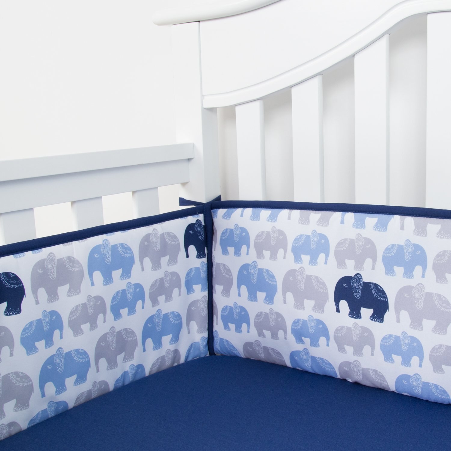 Breathable baby breathable mesh crib liner for mother and baby, 4 panels and protector for cot