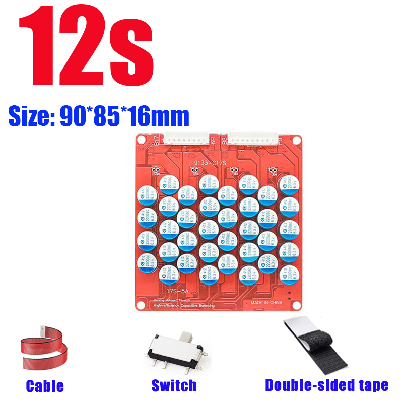 5A Batterij Actieve Equalizer Balancer Egalisatie Balanceren Li-Ion/LiFePo4 18650 Lithium Balance Board 4 S 8 S 10 S 16 S 24 S: Bruin