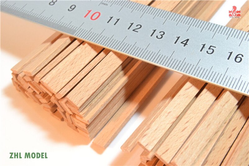 ZHL Red beech wood strips 25 pieces model ship