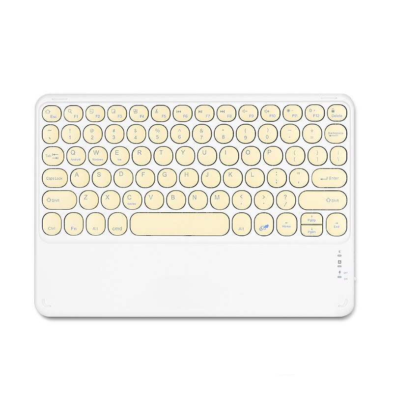 Teclado y panel táctil inalámbrico para tableta y teléfono, 10 pulgadas, Pro 11 4 para iPad Air, Bluetooth, para Huawei Matepad: yellow no touchpad