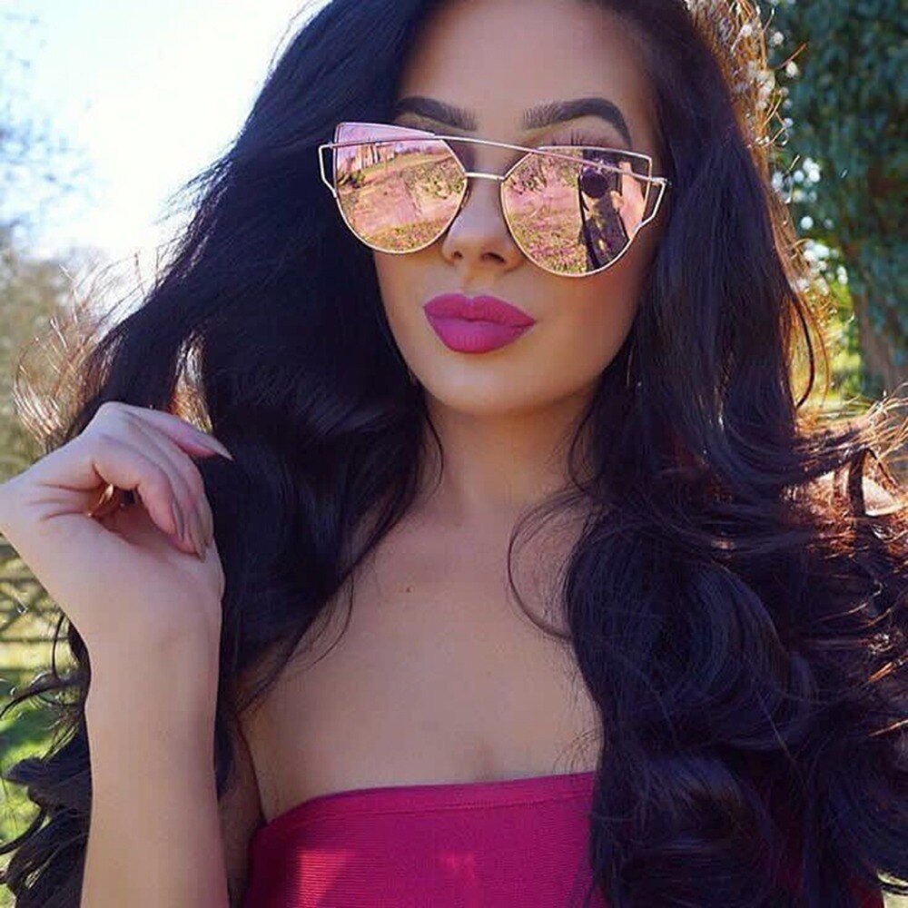 Kvinder cat eye ultra-lette solbriller metal stel solbriller solbriller med  uv400 beskyttelse