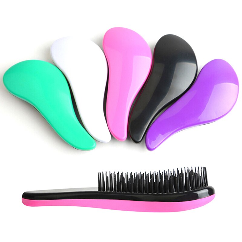 Baby Kids and Women Wet Dry Bristles Handle Curly Detangling Hair Brush Combs Salon Gentle Anti-static Brush