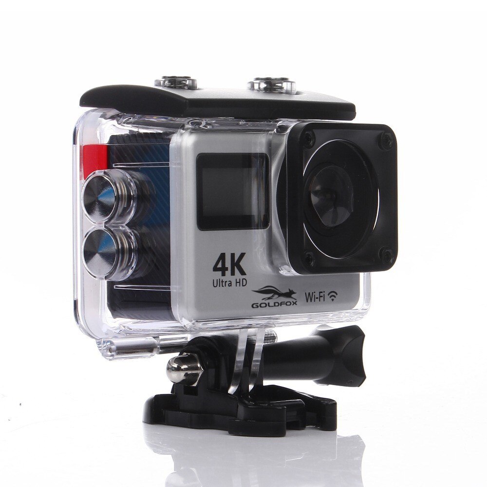 4K Wifi Actie Camera 2 Inch Touch Screen Hd 1080P Waterdichte Sport Dv Afstandsbediening Video-opname Dual sceen Sport Camera: Zilver