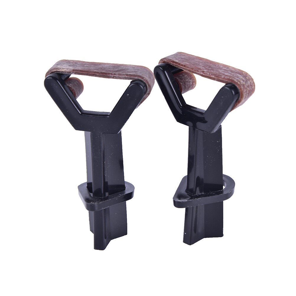 good 2pcs Plastic Pool Cue Tip Clamp Snooker Billiard Clamp for Tip Glue on Fastener Repair