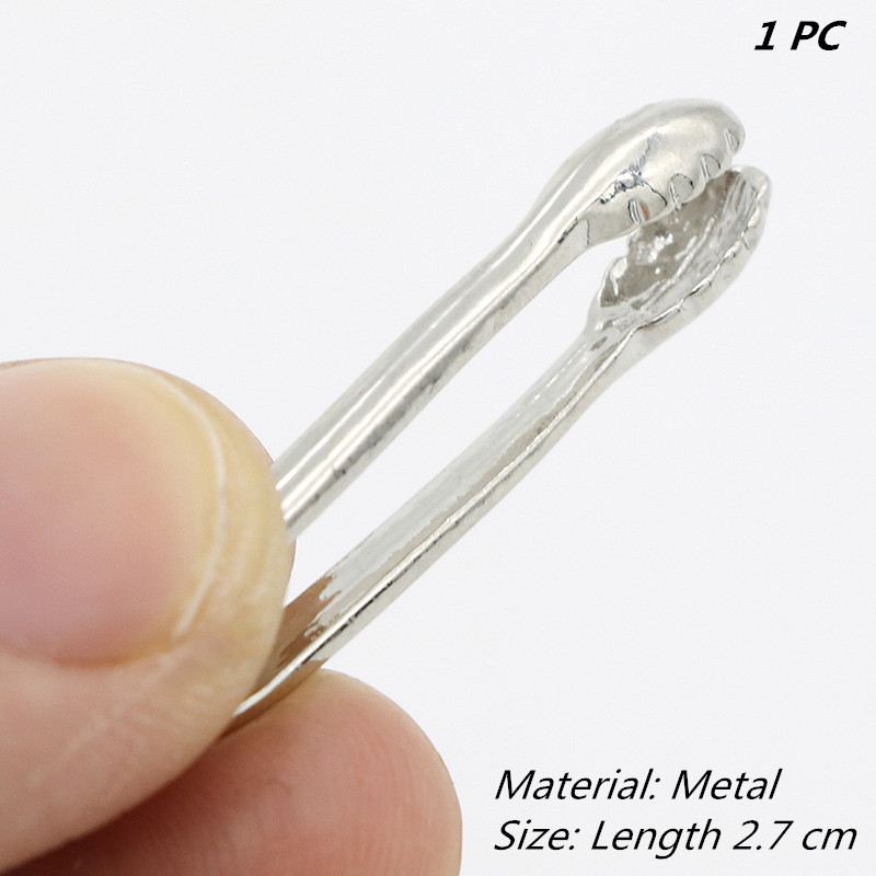 Mini Pretend Food Simulation BBQ Miniature Black BBQ Grill Garden Outdoor Accessory For Doll House Kitchen Decoration Toys: Clip