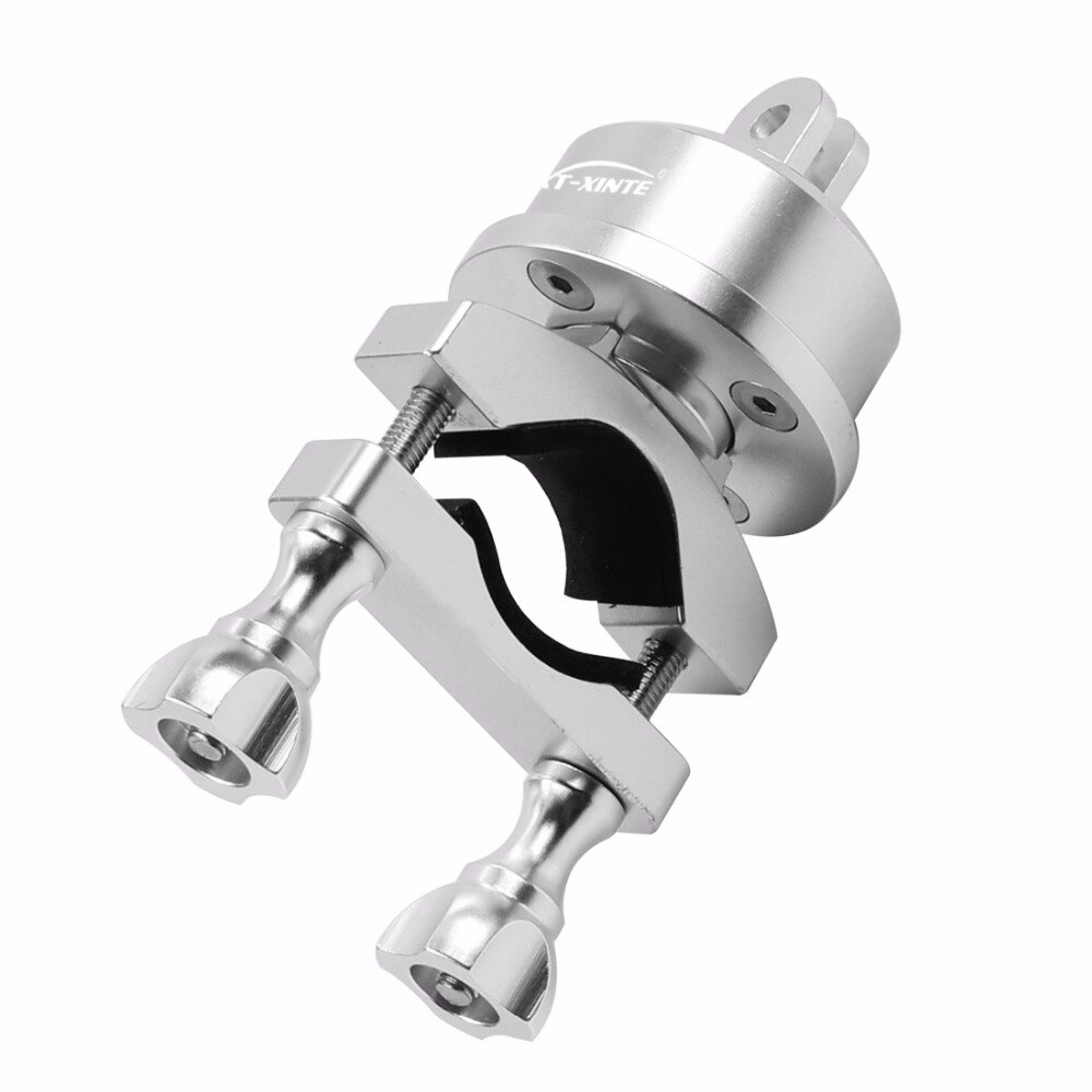 Helmet 360 Swivel Rotating Bar Mount for 22-32MM Selfshot Arm for Gopro 5/4/3 3+ Plus /Sjcam/yi Cycling Skydiving Skiing Silver