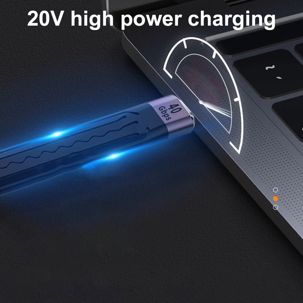 EGpu – câble USB 4 et C 100W, charge rapide, 40Gbps, transfert de données, synchronisation, court, avec puce Emark, pour HUB SSD externe