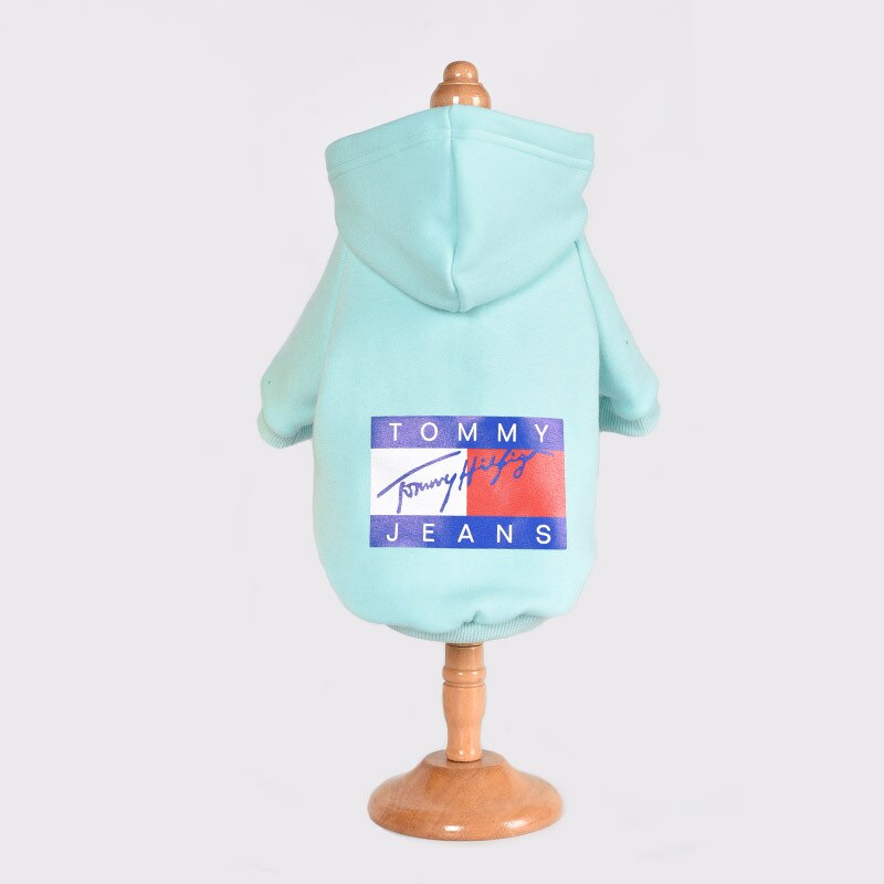 Hundkläder för små hundar vinter varm sweatshirt hoodies för hundar fransk bulldog pomeranian mops chihuahua medium hunddräkt: Ljusgrön / Xl inom 6kg