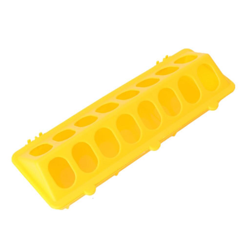 1PCS Clamshell Plastic Poultry Feeder Box With 16-Hole Ground Feeder For Chicken, Quail, Pigeon And Other Poultry Feeding Tools: Yellow