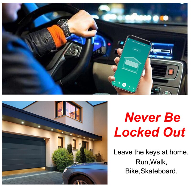 Moniteur d&#39;ouverture/fermeture à distance, 1 pièce, wi-fi, application Smart Life, pour porte de Garage, fonctionne avec Alexa, Echo, Google Home, aucun Hub requis