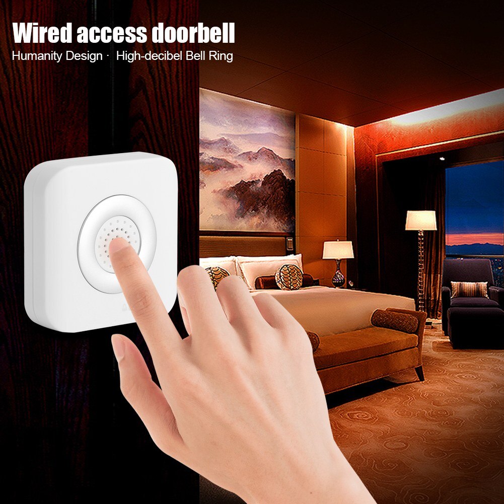 DC 12V Wired Doorbell Alarm Home Office Door Bell Ring Button Access Control System External Wired Door Bell Easy Installation