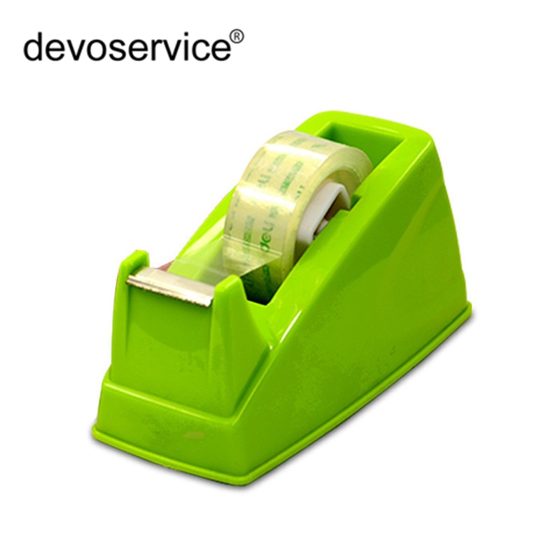 1Pc Packaging Parcel Plastic Roller Tape Cutter Dispenser Plastic Sealing Tape Holder Cutter Manual Packing Machine Tools