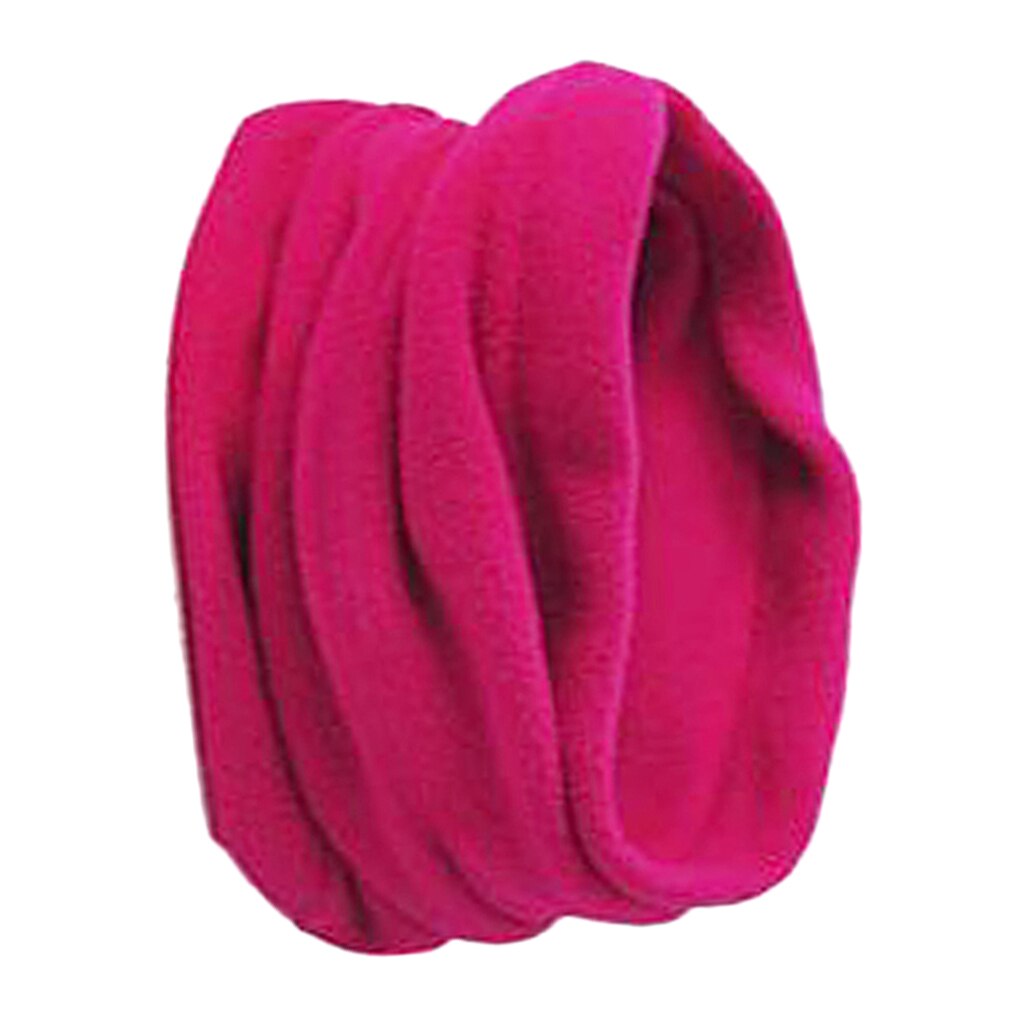Winter Polar Fleece Man Women Scarf Ring Trendy Neck Warmer Comfy Snood Scarf Ski Motorbike Mask Warm Hat: Rose Red