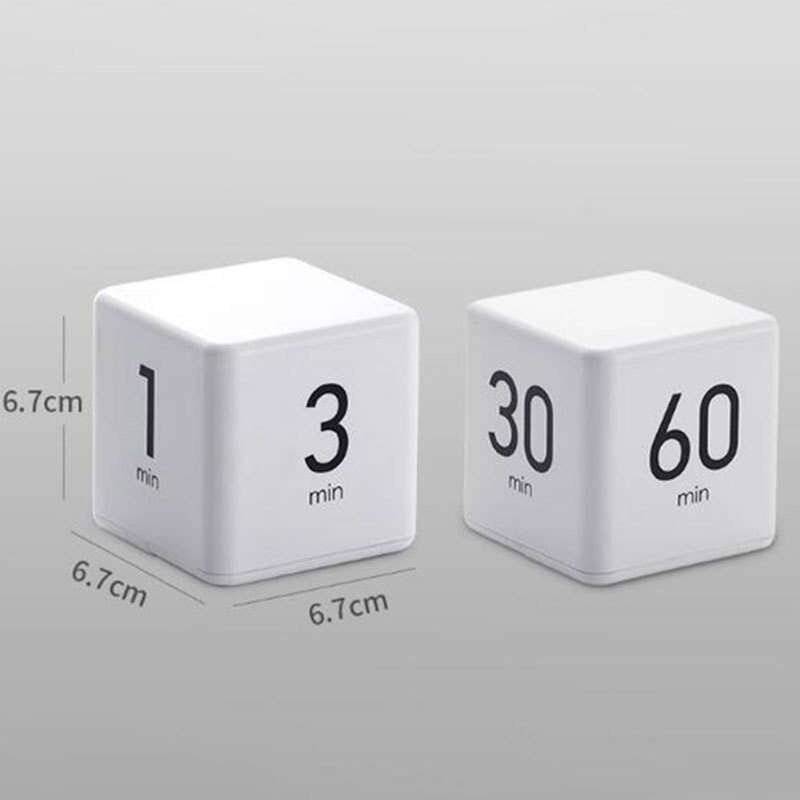 Clock Timer Alarm Cube Digital Minutes Time Management White timer time management tool