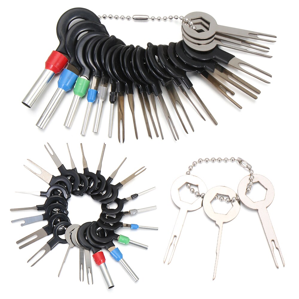 76 Pcs Auto Terminal Removal Tool Kit Bedrading Crimp Connector Pin Extractor Puller Terminal Reparatie Professionele Handgereedschap