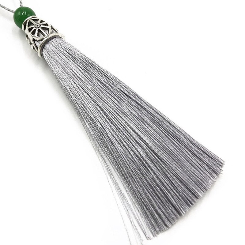 Polyester 9cm zijden kwastjes franje met kralen kwastjes hangende gordijnen voor het naaien van kleding huisdecoratie: Gy