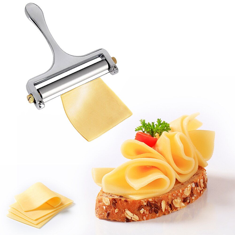 Adjustable Stainless Steel Cheese Slicer Cutter Thickness Cheese Planer Aluminum Nonstick Butter for Home Kitchen Slicing Tool