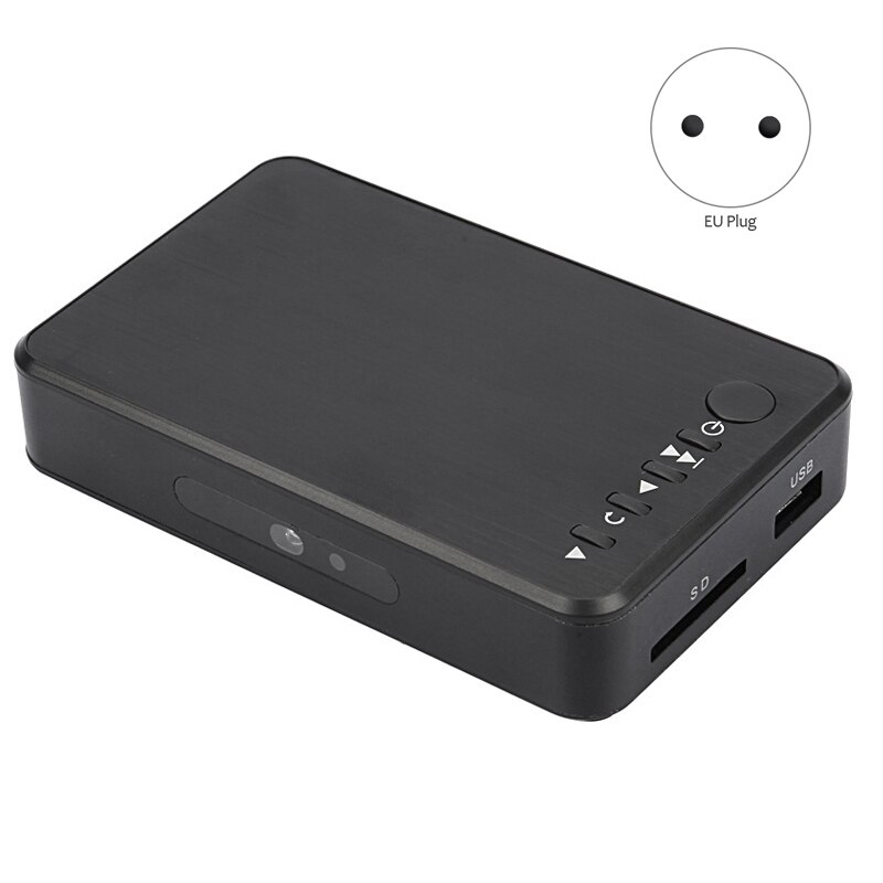 Reproductor de disco duro HDMI portátil, 1080P, reproductor multimedia Full HD, USB 2,0, tarjeta SD (enchufe de la UE)