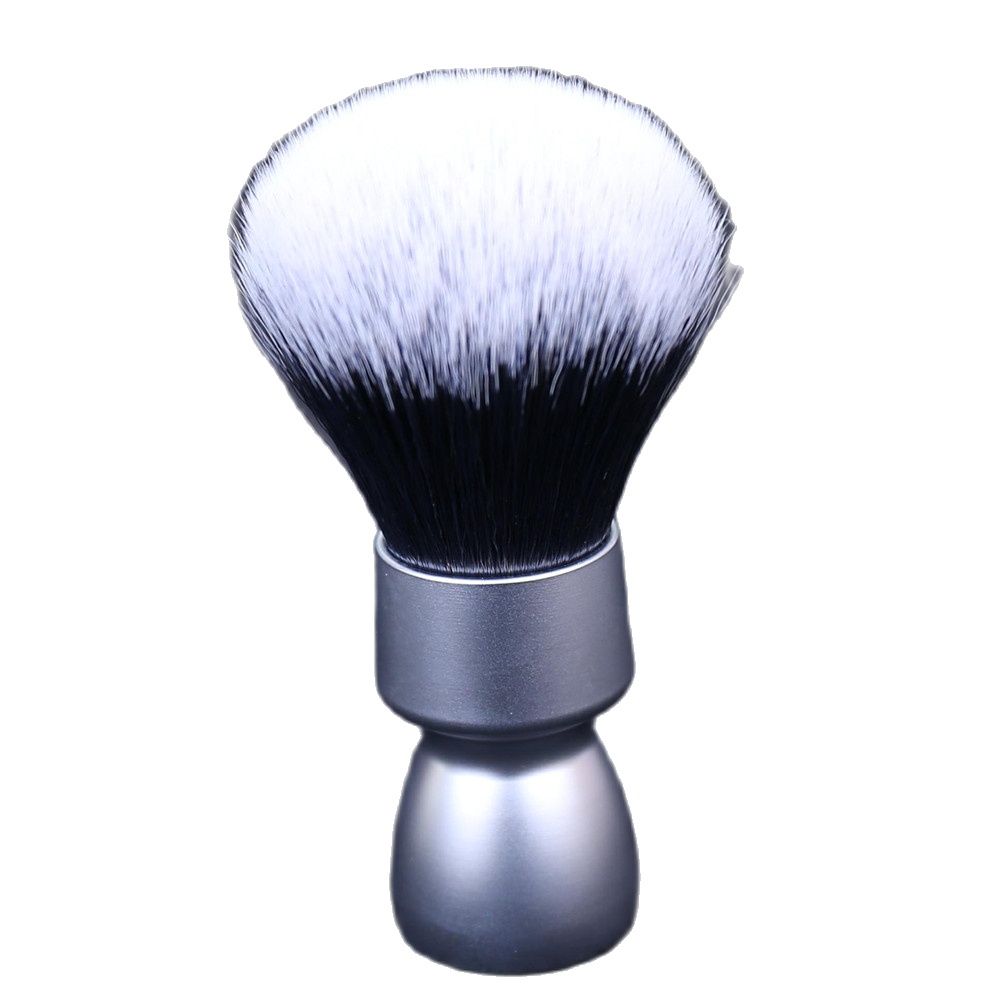 Yaqi-brosse de rasage pour hommes, poils synthétiques avec manche en métal lourd, brosse de rasage à nœud